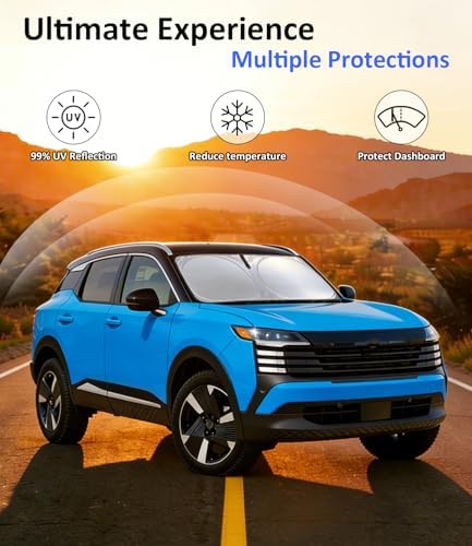 Windshield Sun Shade for 2025 2026 Nissan Kicks Accessories - Image 3