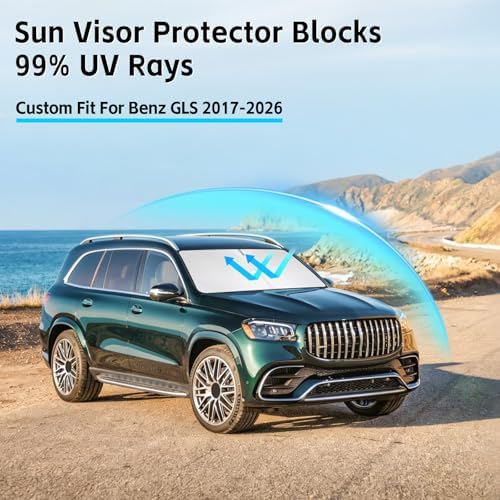 Windshield Sun Shade for Mercedes Benz GLS GLS350 GLS450 2017-2026 Sunshade - Image 2