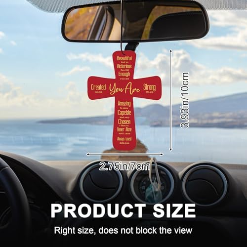 Fumete 24 Pcs Christian Gifts for Women Cross Car Air Fresheners Bulk - Image 4