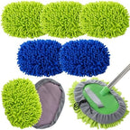 Layhit 5 Pcs Car Wash Mitt Set, Brush Not Included, Royal Blue and Green by ShungLan