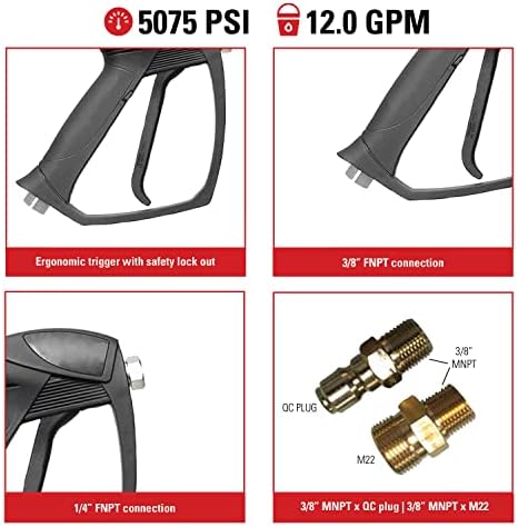 Simpson 5075 PSI Hot Water Pressure Washer Gun, Universal Fit, 80178 - Image 3