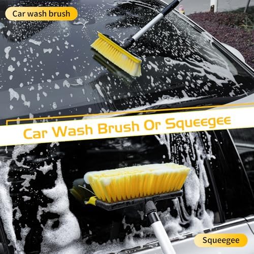 Ordenado 56" Car Wash Brush with Long Handle, Soft Bristle& Rubber Squeegee - Image 5
