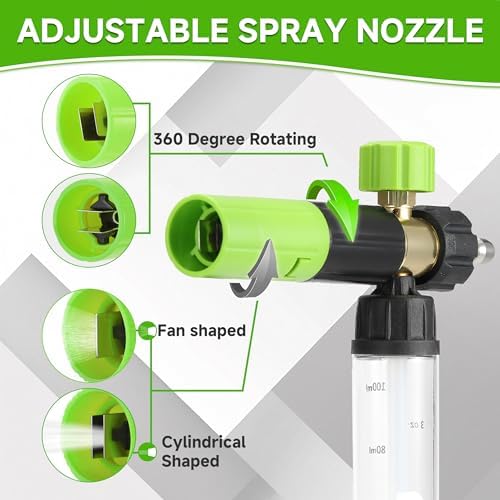 Tool Daily Pressure Washer Short Gun with Mini Foam Cannon Dual Connector - Image 6