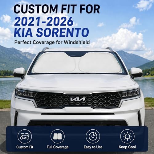 Custom Fit Windshield Sun Shade for Kia Sorento 2021-2026 - Image 2