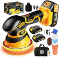 Cordless Car Buffer Polisher kit, DA Polisher with 2*21V Batteries by Niusken