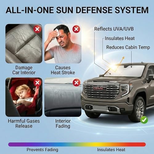 for Chevrolet Chevy Trailblazer Windshield Sun Shade Cover - Custom Fit Trailblazer Accessories 2021-2025 2026 Sunshade Foldable UV Protection & Heat Shield Sun Visor Accessories - Image 5