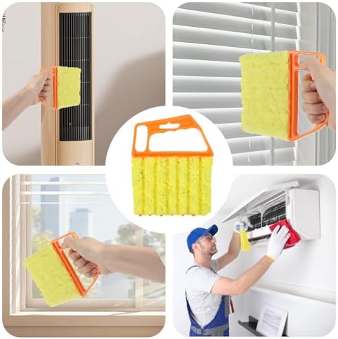 12pcs blinds cleaner tool handheld mini blind cleaner for vinyl blinds 7Finger Washable blind cleaners duster tool for Air Conditioner Window Fan Siding Dust Dirty Removable window cleaners - Image 6