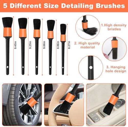 Windshield Cleaner Tool, 15Pcs Car Interior Cleaning Kit, Detailing Kit Cleaner, Detailing Brush, Cleaning Gel, Inside Cleaning Supplies Accessories for Trucks, SUVs, RVs Window - Image 4