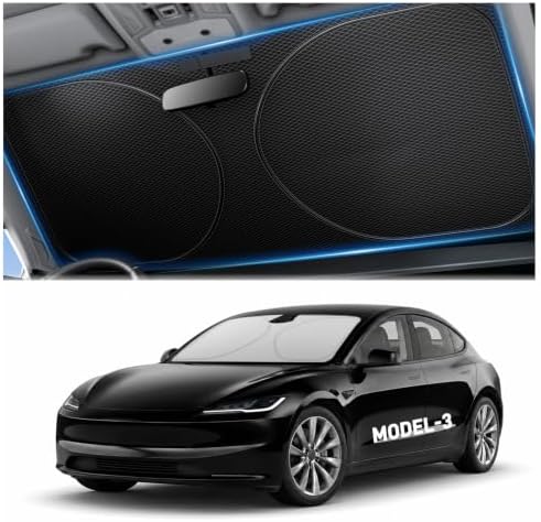Zanch Windshield Sun Shade for Tesla 3 2017-2026 by Zanch
