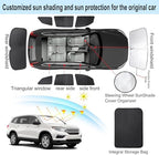TINGLU Window Shades for Honda Pilot 2016-2026 EX-L Special Edition Elite Black Edition Touring Accessories Car Side Full Windows Rear Windshield Sun Shade Camping Sun UV Rays Privacy Protection 8PCS - Image 3