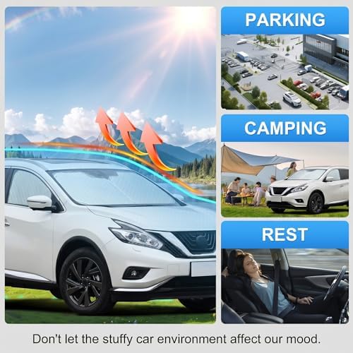 Custom Fit Windshield Sun Shade for Nissan Murano 2015-2024 - Image 6