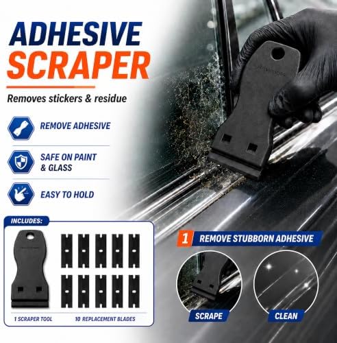 60 Pcs Vinyl Wrap Tool Kit for Car Wrapping, Window Tint Kit with Felt Squeegees, 6 Magnetic Holders, Film Cutter, Utility Knife, Scrapers & Storage Bag for Auto Vinyl, PPF, Decals - Image 2