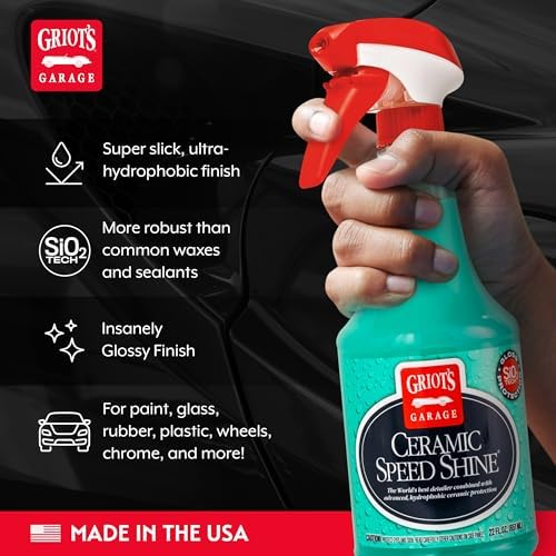 Griot's Garage Ceramic Speed Shine Detail Spray for Car Detailing, Provides a High-Gloss Finish and Extends Life of Coatings, 10945, 22 oz - Image 3