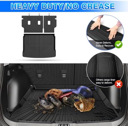Bronco Cargo mat - Trunk Mat for Ford Bronco Sport 2021-2026(Only for Sport/w/Full Size Spare Tire), All Weather Trunk Mat & Backrest Mat for Bronco Accessories, Heavy Duty Rubber Mats - Image 5