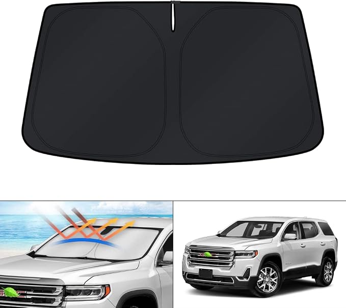 KUST Windshield Sun Shade for 2017-2023 GMC Acadia SUV Accessories Window Sunshade Sun Protector Foldable Block UV Rays Keep Car Cooler by KUST