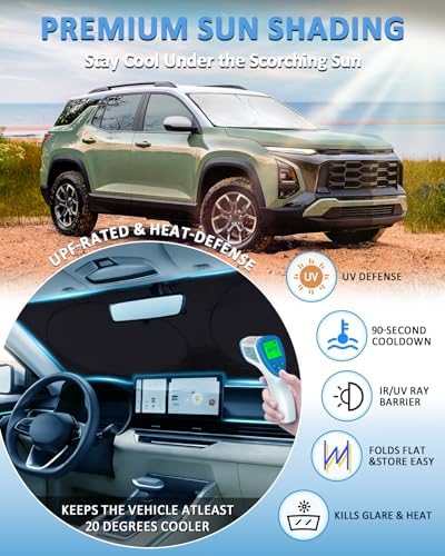 Sun Shade for Chevy Chevrolet Equinox 2025 2026 Windshield Sunshade - Image 2