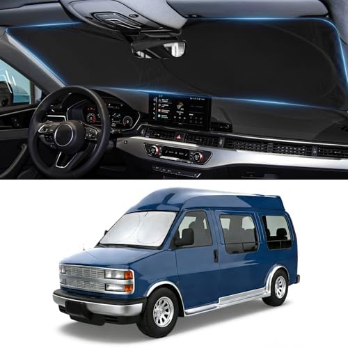 Sunshade for Chevrolet Express Van 1996-2025 2026 Windshield Sun Shade by INSAUTO