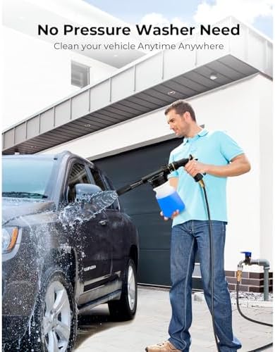 ARTIPOLY Car Wash Foam Gun + Microfiber Wash Mitt - Car Foam Sprayer - Foam Cannon for Hose - Spray Foam Gun Cleaner - Snow Foam Blaster for Cars, Boats, RVs, Foam Cannon Connects to Any Garden Hose - Image 3