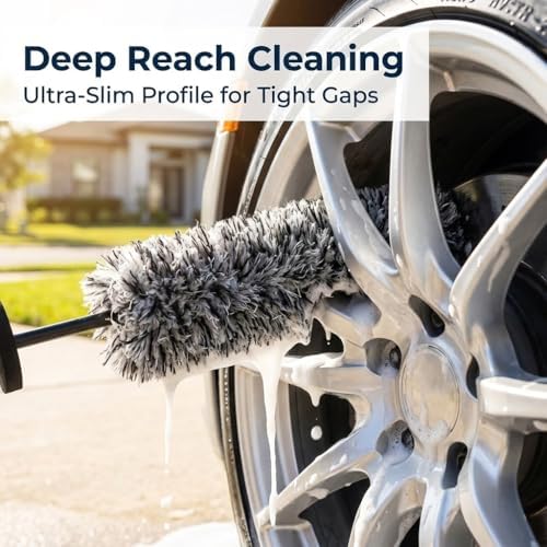 9PCS Wheel Detailing Cleaning Kit Metal-Free Scratch-Free Rim Brush - Image 2