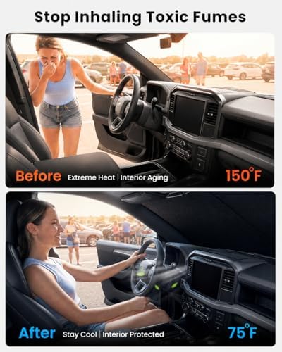 REEVAA Car Windshield Sun Shade for Ford F150/250/350/450 2026 - Image 2