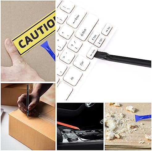 Carbon Fiber Plastic Scraper, 9 PCS Small Scraper Tool Plastic Scraper Tool Multi-Purpose Scraper Pen-Shaped Scraper Tool Non-Scratch Cleaning Tool for Tight Spaces, Kitchen, Crevices, Food, Paint - Image 7