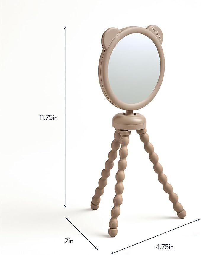 Itzy Ritzy Stroller Mirror, 360° Swivel Baby Stroller Accessory (Bear) | 360° Swivel Mirror, Tilting Design & Easy-Attach Wraparound Legs Provide Convenient Baby Monitoring During Stroller Walks - Image 7