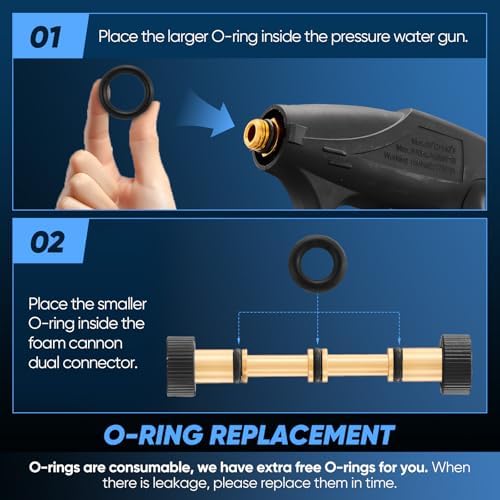 Saker Foam Cannon Dual Connector Accessory, Dual-Purpose Switch Spray Gun,Foam Cannon for Pressure Washer for Car Washing and Cleaning - Image 3