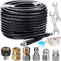 Sewer Jetter Kit 100FT for Pressure Washer, 5800PSI Drain Cleaner Hose by WESTBAY