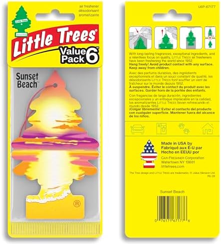 LITTLE TREES Car Air Freshener | Hanging Tree Provides Long Lasting Scent for Auto and Home | 24 Air Fresheners |Sunset Beach - Image 2