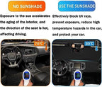 Front Windshield Sun Shade Fit for Dodge Charger Challenger Durango Journey Universal Fit to All Dodge Cars Foldable Sun Visor Protector Custom Fit Dodge Window Sunhade (Purple Trim) - Image 5