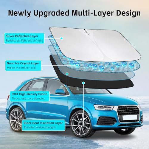 Windshield Sun Shade for Audi Q3 2013-2018 Sunshade - Image 3