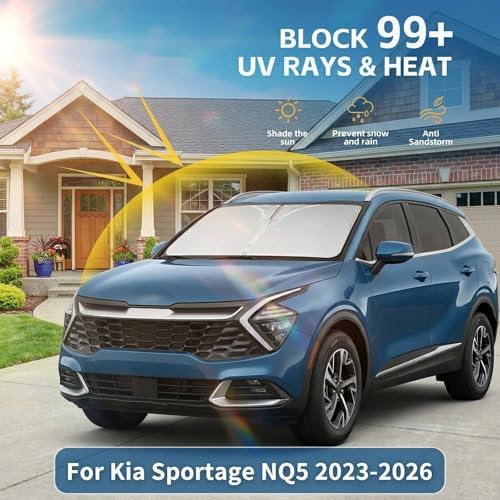 for Kia Sportage NQ5 2023-2026 Windshield Sun Shade, 4-Layer 240T Front Window Visor, Custom Fit Foldable Sun Blocker, UV Protection Car Accessory - Image 2