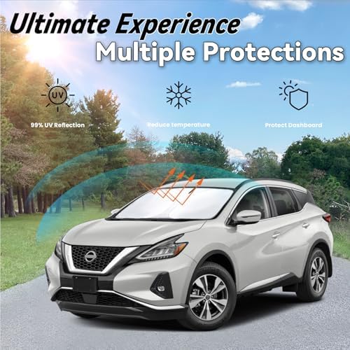 Windshield Sun Shade for Nissan Murano 2015-2024 Sunshades - Image 3