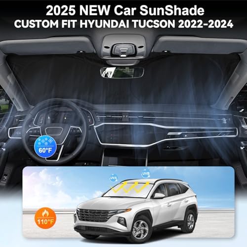 Windshield Sunshade for Hyundai Tucson 2022-2026 Front Window Shades - Image 4