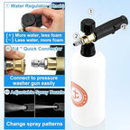 JOEJET Pressure Washer Gun with Foam Cannon, 1/4" Quick Connect, 1 Liter - Image 3