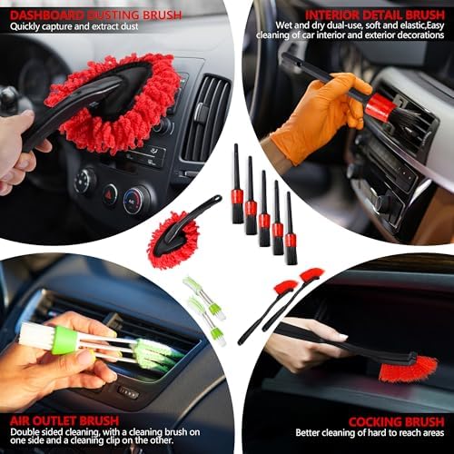 35Pcs Car Detailing Kit, Car Cleaning Kit and Detailing Brush Set - Image 3