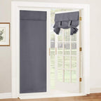 RYB HOME Blackout Door Curtain for Patio Front Tricia French Door Window | Thermal Insulated, Self Adhesive, Privacy, For Patio Kitchen Front Entry Front Back Door Glass Window, W30 x L69, 1 Panel by RYBHOME