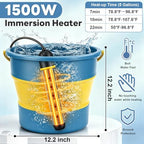 2026 Upgraded Portable Shower with Heater, 6000mAh Rechargeable Camping Shower Pump with LED Display, 3 Spray Modes 5 Gal Foldable Bucket, Outdoor Shower for Hiking RV Travel Pet Bath Car Washing - Image 2
