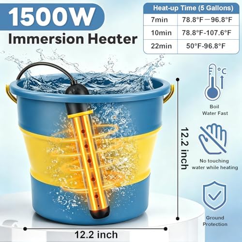 2026 Upgraded Portable Shower with Heater, 6000mAh Rechargeable Camping Shower Pump with LED Display, 3 Spray Modes 5 Gal Foldable Bucket, Outdoor Shower for Hiking RV Travel Pet Bath Car Washing - Image 2