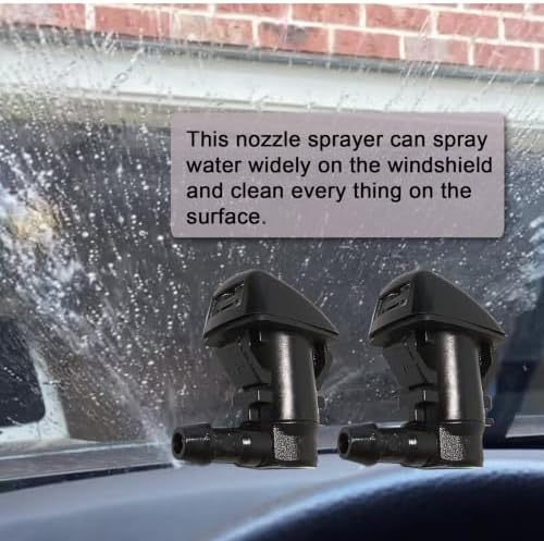 Front Windshield Washer Nozzles Kit for 2008 2009 2010 Ford Super Duty F-250 F-350 F-450 F-550 Replaces # 7C3Z-17603-A 7C3Z-17K605-A Wiper Spray Washer Jet and Hose repair kit - Image 5