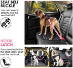 SlowTon Dog Car Seat Belt, 3 in 1 Latch Bar Attachment Dog Safety Seatbelt | Hook Latch Bar& Seatbelt Buckle, Reflective, Heavy Duty Nylon, Durability, Easy of Use, for Travel Riding, Pink, 35.5" - Image 3