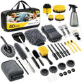 40 Pcs Car Detailing Kit Interior, Tote Includes Premium Drill Brush by Noonchili