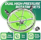 LidoDola 16'' Pressure Washer Surface Cleaner Green, Power Washer Accessory - Image 4