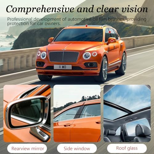 Automotive Oil Film Cleaning Brush for Glass Windshield & Windows – Upgrade 2.0 Kit with Cleaner & Refill, Anti-Rain & Anti-Fog Coating, Windshield Cleaner Tool for Clarity and Safer Driving (Red) - Image 6