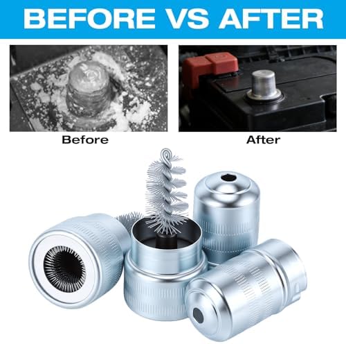 10pcs Stainless Steel Battery Tterminal Cleaner,Battery Terminal Cleaning Brushes, Universal Battery Post Cleaner Tool for Car, Truck, Marine Top & Side Terminals Dirt Removal - Image 5