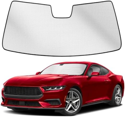 Windshield Sun Shade for Ford Mustang 2024-2026 (Not for Mach-E) by SULAGIWINDSHIELDSUNSHADE