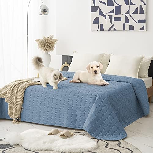 Waterproof Blanket Couch Cover for Dogs Non-Slip Pet Sofa Protector | Tcksstex Non-slip waterproof couch cover scratch resistant machine washable protects sofa bed car（82x82- Stoneblue） by TcksstexFauxFurDogBedCover