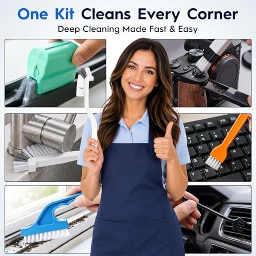 Window Track Cleaning Tools, 15 Pcs Sill Cleaner Brush for Window/Door Tracks, Sliding Doors, Tile Lines, AC Vents & Keyboards - Image 7