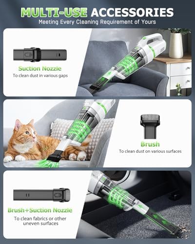 AHNR Handheld Vacuum Cleaner Cordless Rechargeable 16000PA for Car Home - Image 3