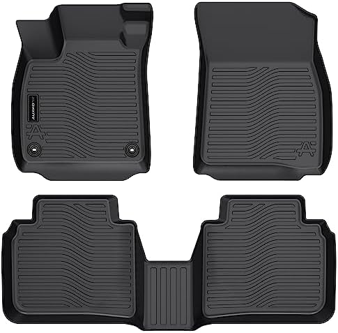 AUXKO All Weather Floor Mats for Honda Accord 2023-2026 Include Hybrid | High Wall,All-Weather,All Season,Odorless,Anti Slip,Rain&Salt Resistant,TPE Material,Black,Accessories,Pet Friendly - Image 2